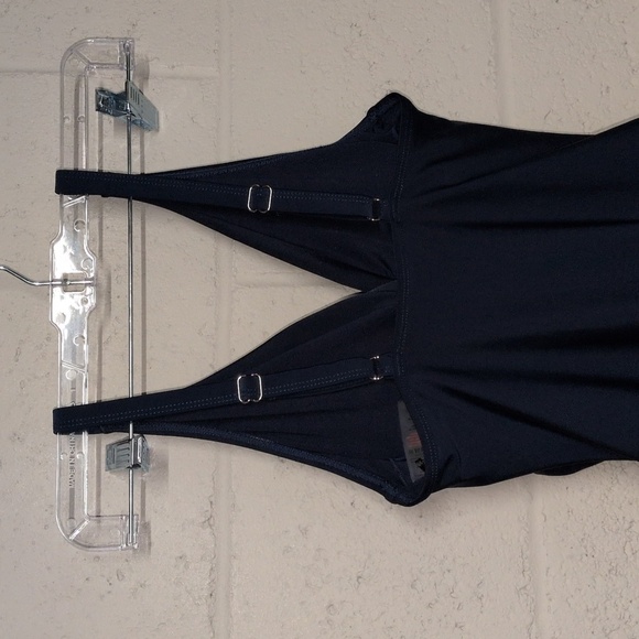 Women's Navy Blue One Piece Adjustable Strap Slimming Swimsuit Size Small - Picture 5 of 6